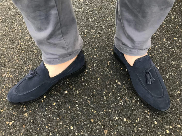 Grey-Trousers-With-Navy-Suede-Tassel-Loafers.webp