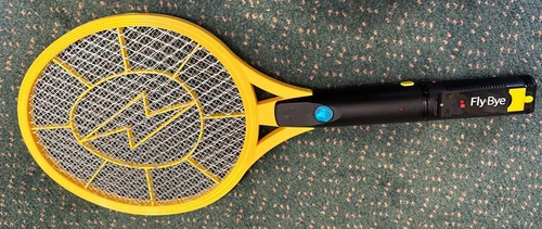 FlyBye Electric Fly Swat Zapper Racket Killer Insect Bug Swatter Wasp Tennis Bat - Picture 1 of 2